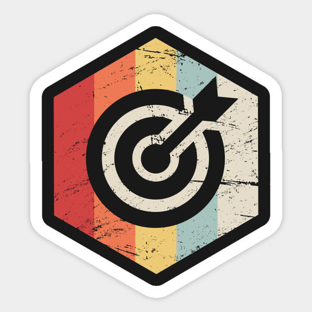 Retro Vintage Bow Arrow Target Archery Sticker Teepublic Uk