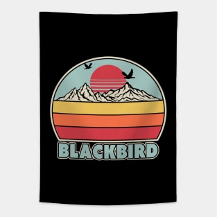 Blackbird Music Rock Abbey Retro Sunset Tapestry