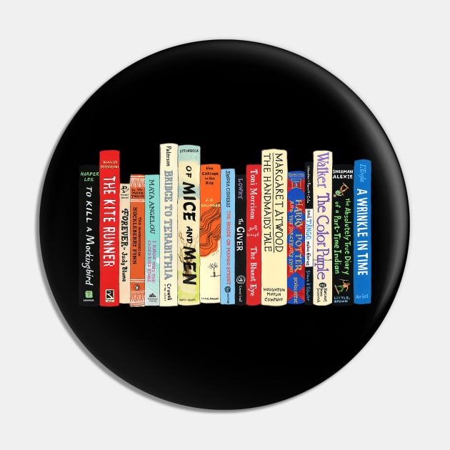 Banned Books Stack Pin by HipHopTees