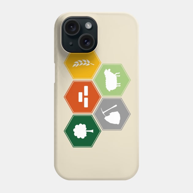 Catan resources Phone Case by VinagreShop