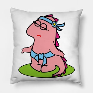 Yoga dragon girl Pillow