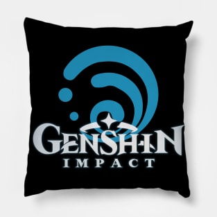 Hydro big emblem genshin impact Pillow