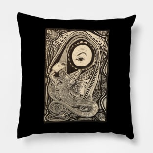 Abstract Lizard Puppeteer Pillow