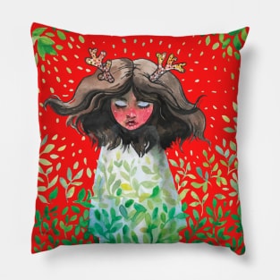 Girl-deer Pillow
