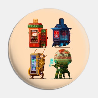 Cyberpunk vending machines II Pin