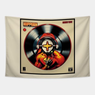 Unleash the Power: Superhero Soundscape Vinyl Record Artwork VI Tapestry