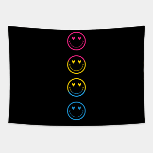 Pansexual Pride Flag SMiley Tapestry