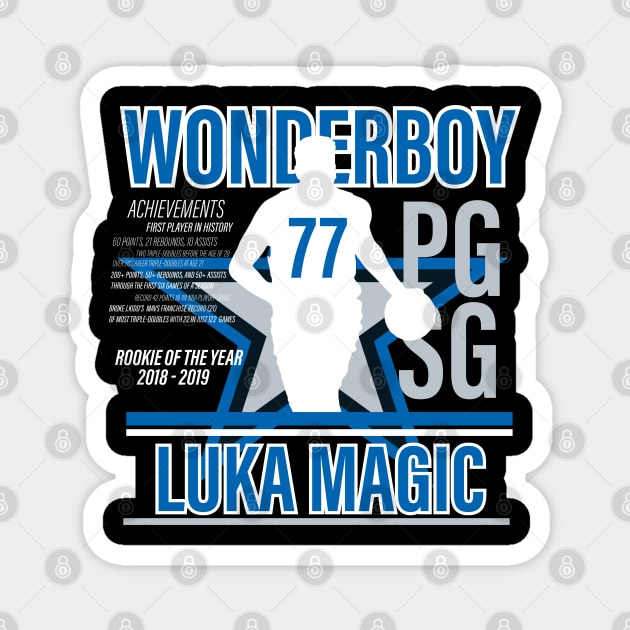 LUKA WONDERBOY MAGIC BASKETBALL Magnet by HCreatives