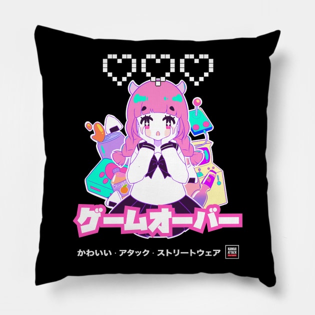 Kawaii Anime Gamer Girl Pillow by KawaiiAttack