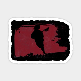 Lacrosse Player Swatch Red Magnet