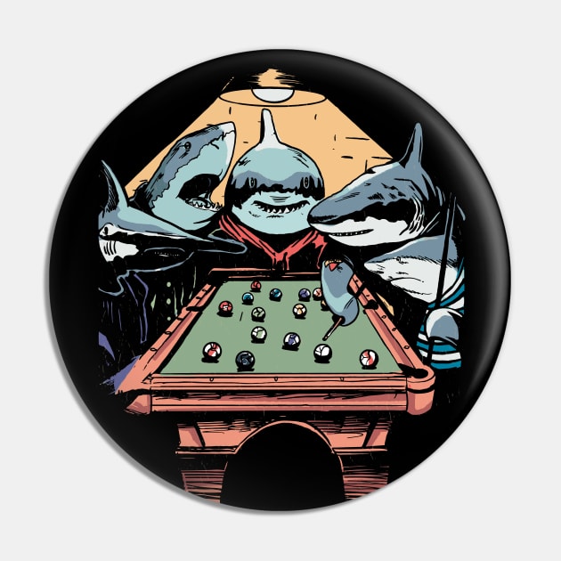 The Pool Sharks // Funny Parody Painting Pin by SLAG_Creative