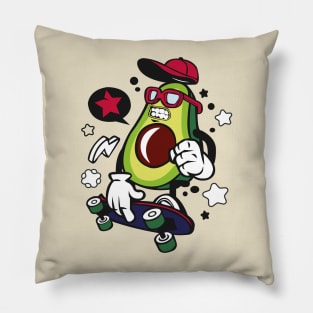 Avocado Skater Pillow