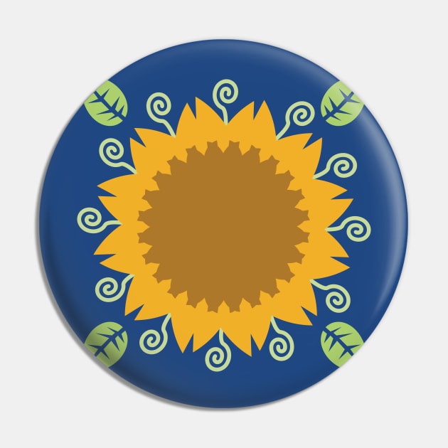 Sunflower Pin by evisionarts