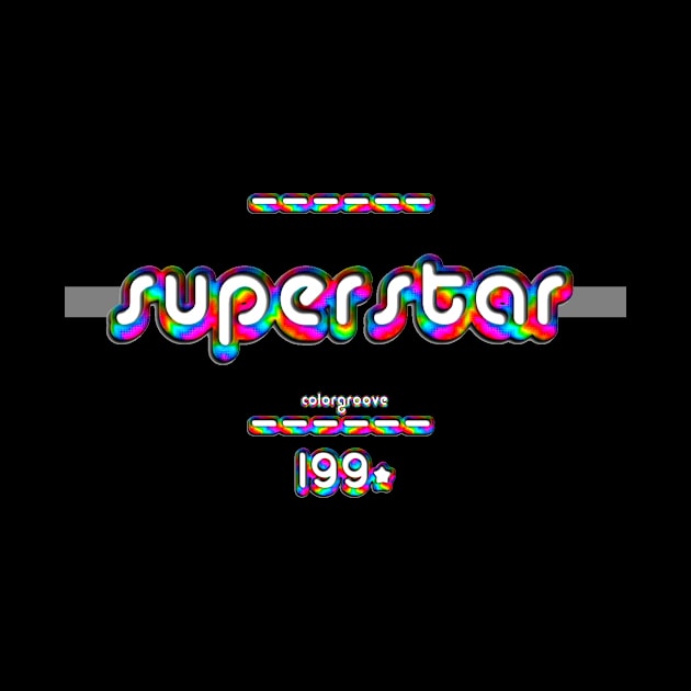 superstar 1990 ColorGroove Retro-Rainbow-Tube nostalgia (wf) by Blackout Design