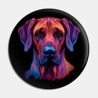 Rhodesian Ridgeback African Lion Dog Illustration Pin