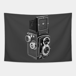 Vintage 1950s Twin Lens Camera - Open Hood Tapestry