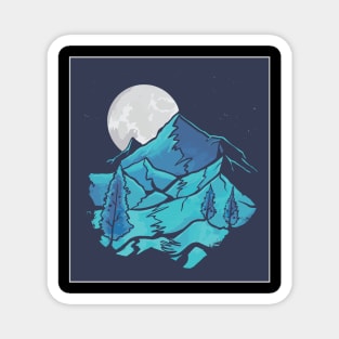 Moon landscape Magnet