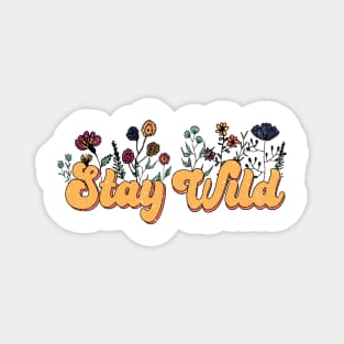 Stay Wild Retro Hippie 80s Design Magnet