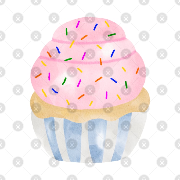 Watercolor cupcake by MutchiDesign