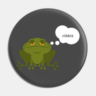Cartoon Frog Ribbit Pin