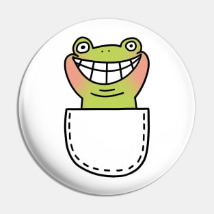 Creepy smiling frog Pin