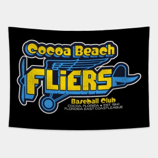 Cocoa Beach Fliers Baseball Team Tapestry