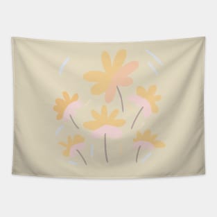 Naive pastel flowers Tapestry