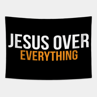 Jesus Over Everything Cool Motivational Christian Tapestry