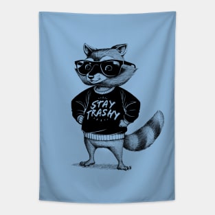 Stay Trashy Raccoon Tapestry