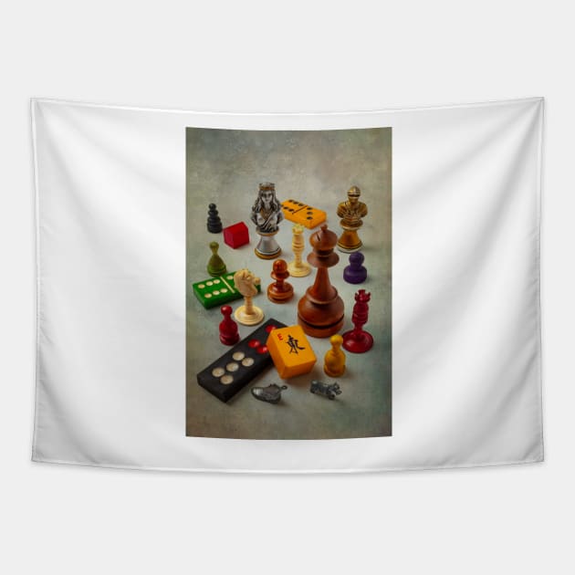 All My Games Pieces Tapestry by photogarry