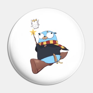 Golang Gopher Go Potter Pin