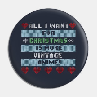 Vintage Anime Christmas Sweater Pin