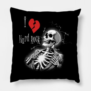 i love hard rock vintage art Pillow