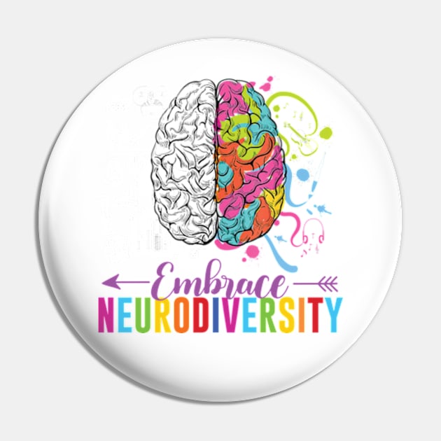 Embrace Neurodiversity Brain Pin by RiseInspired