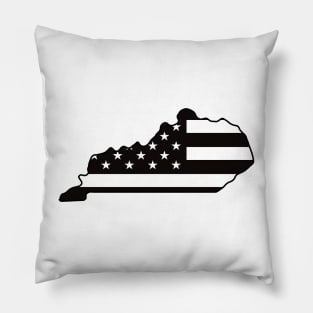 Black and White Flag Kentucky Pillow