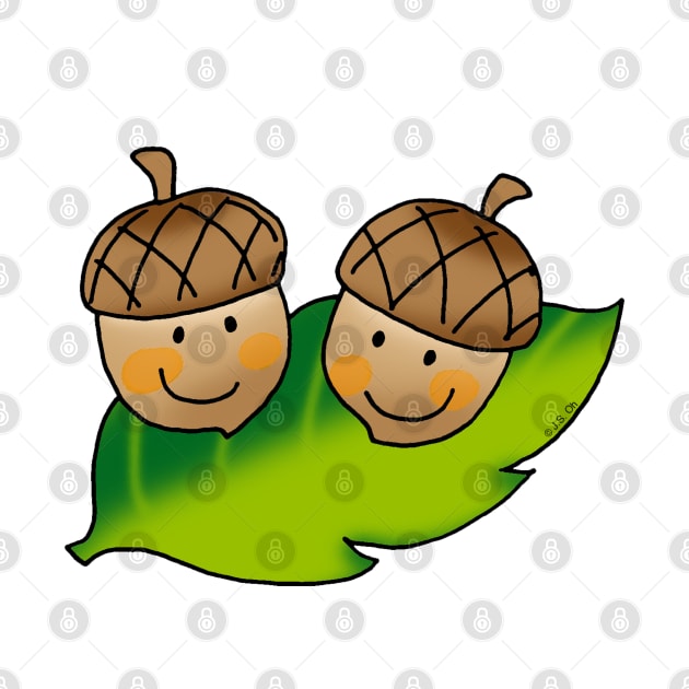 cute acorn friends by cartoonygifts