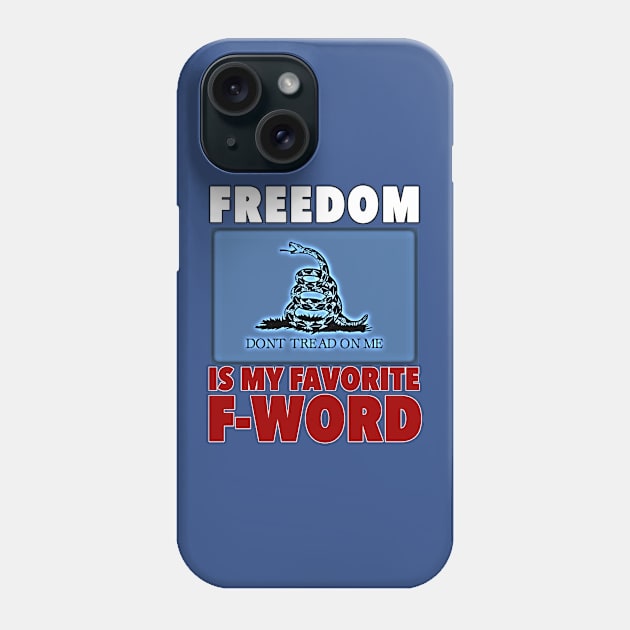 Favorite F-Word (Red, White, & Blue Design) Phone Case by Aeriskate