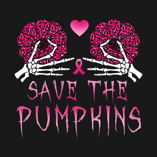 Save Your Pumpkins Leopard Breast Cancer Awareness Halloween by everetto