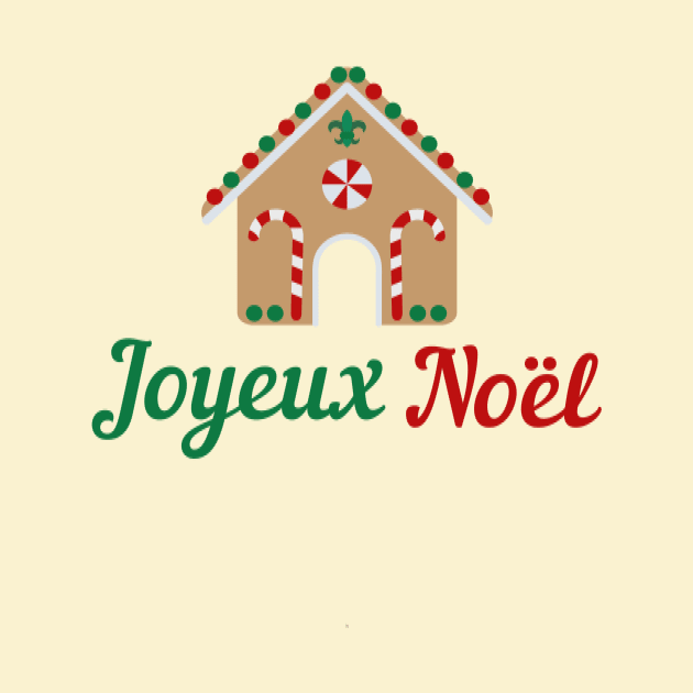 French Christmas Design Joyeux Noel Gingerbread House France Gift by InnerMagic