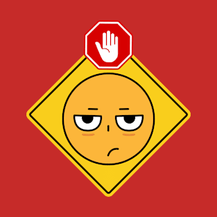 Alert Warning Facial Emoji Expressions #4 T-Shirt