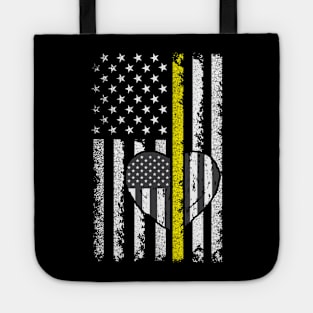 thin yellow line flag Tote