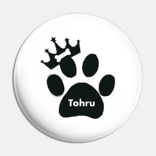 Tohru name made of hand drawn paw prints Pin