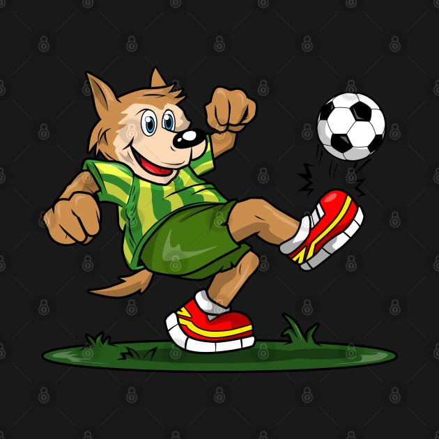 Dog as a footballer by Markus Schnabel