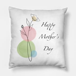 Happy Mothers day doodle flower Pillow