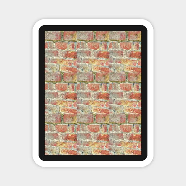 Red Brick Wall Magnet by Alchemia