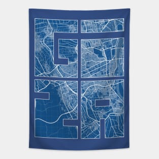 Giza, Egypt City Map Typography - Blueprint Tapestry