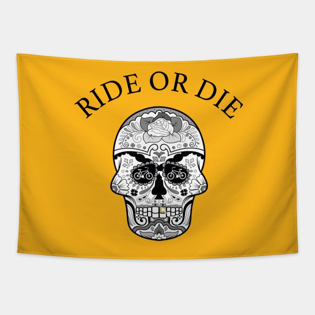 Ride or Die Gold Tooth Tapestry by CreativePhil