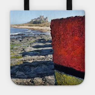 Rubic Cube painted on a WWII tank defence block - Bamburgh, UK Tote