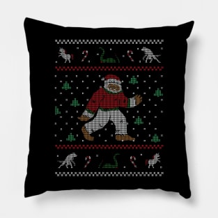 Funny Bigfoot Ugly Christmas Sweater Sasquatch Pillow