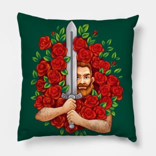 Knight in roses Pillow